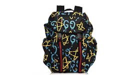 Gucci GucciGhost Techpack Backpack Graffiti Print Black/Multicolor