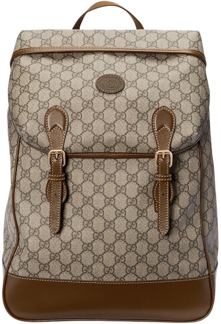 Gucci Backpack Medium GG Supreme Canvas Beige/Ebony in Canvas with  Gold-tone - US