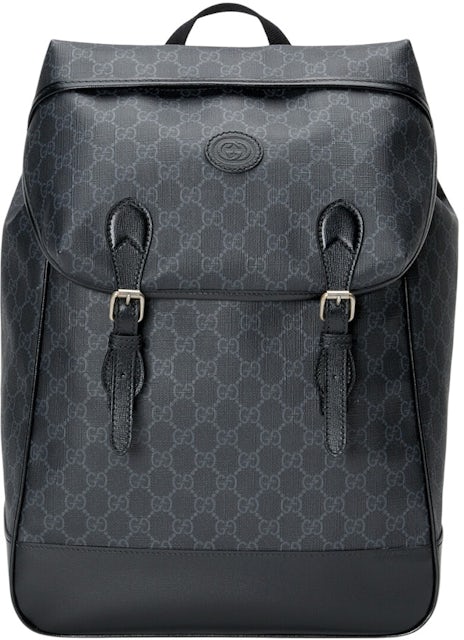 Gucci Backpack Medium GG Supreme Canvas Black/Grey in Canvas with  Silver-tone - GB