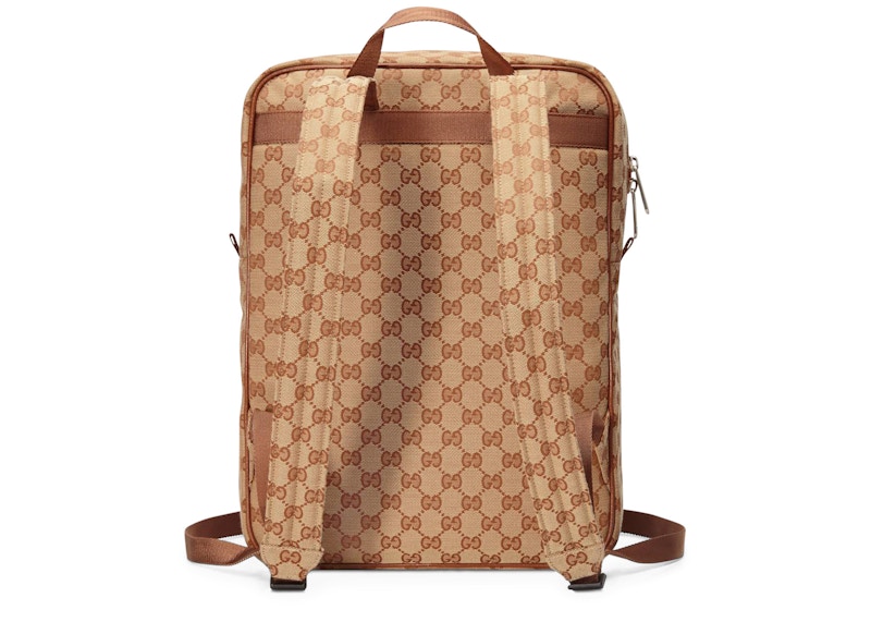 Gucci Backpack NY Yankees Medium Brick Red Beige in Canvas with