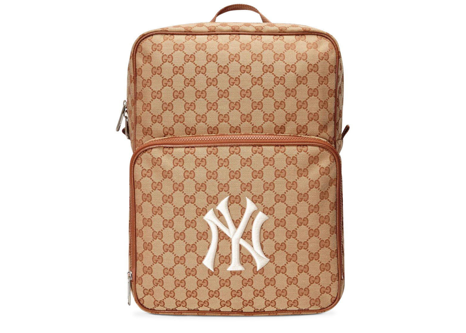Gucci Backpack NY Yankees Medium Brick Red/Beige in Canvas 