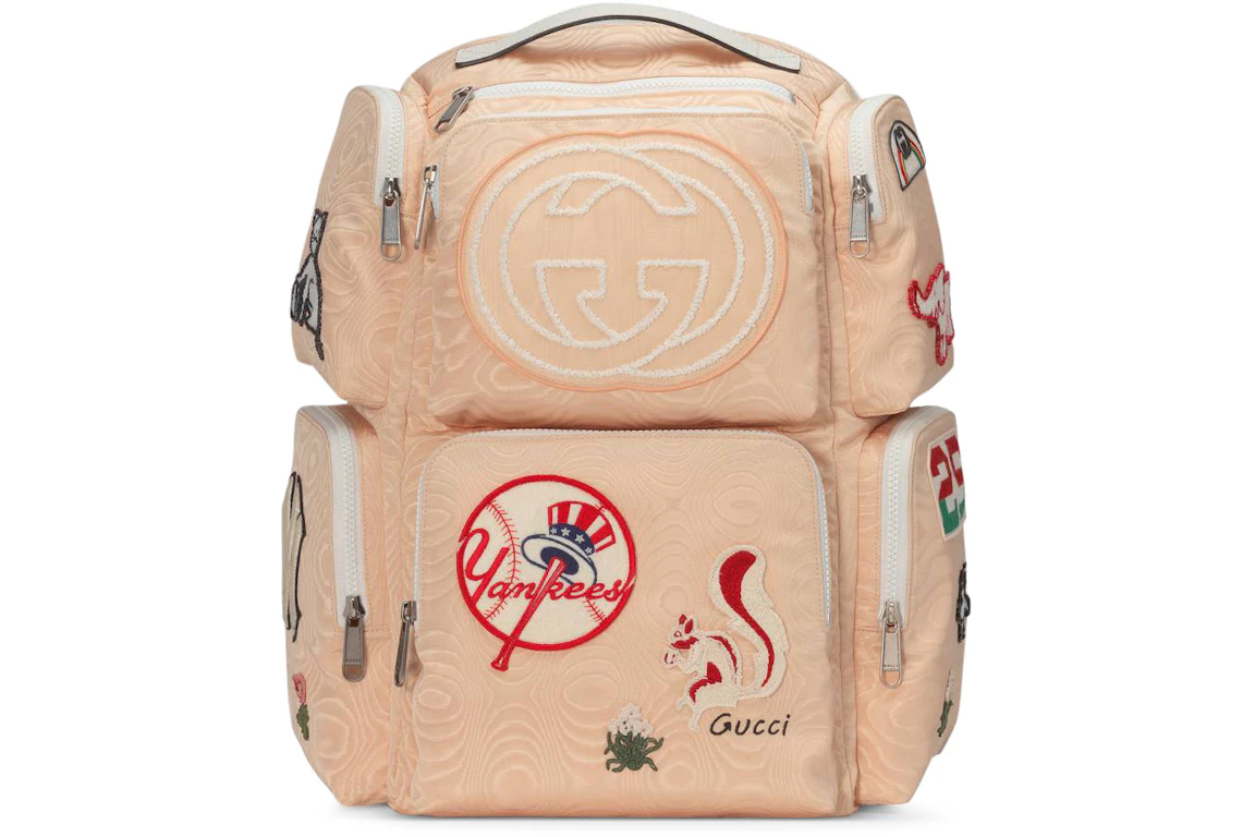 Gucci Backpack NY Yankees Patches Large Nude