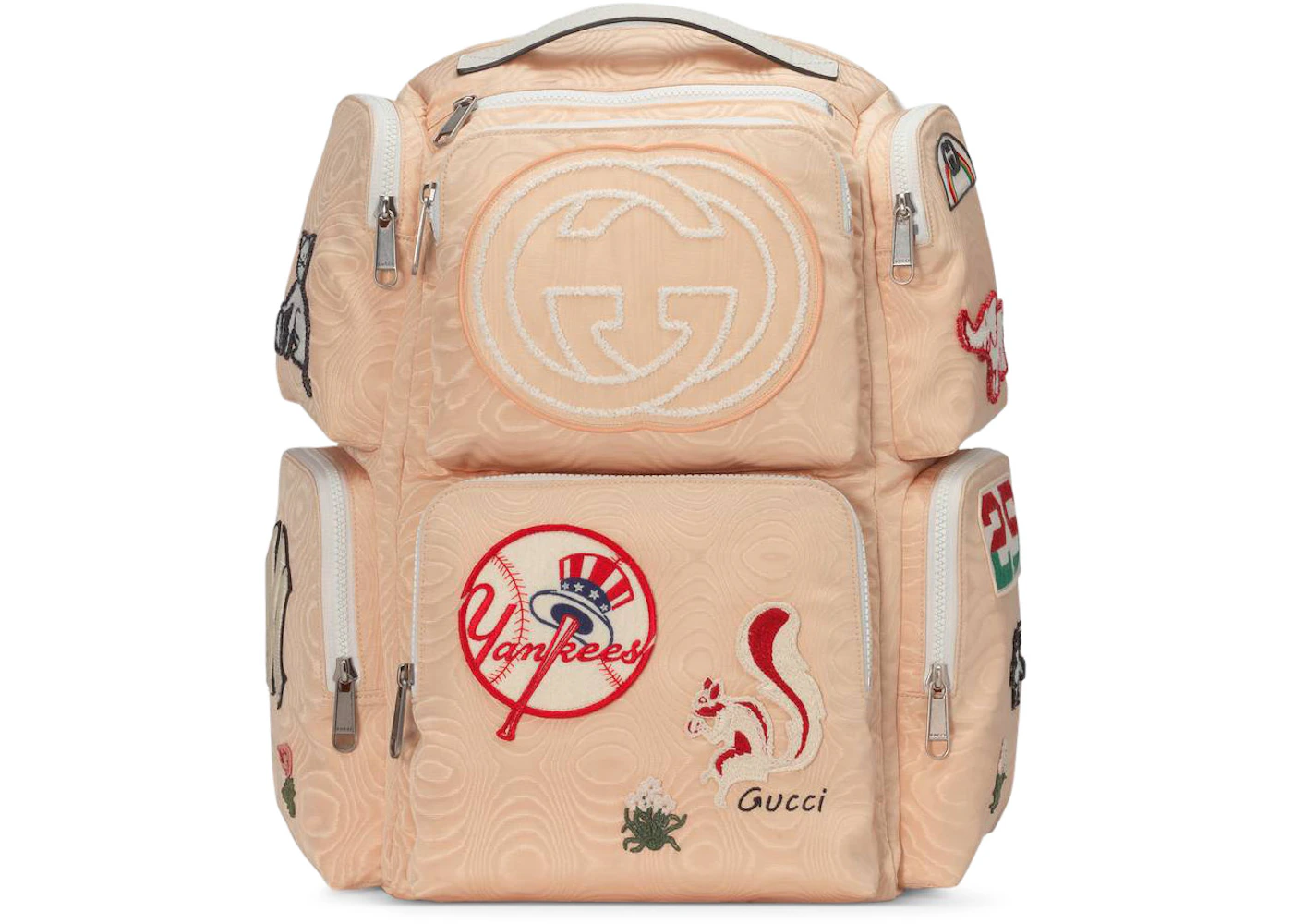 Gucci Backpack NY Yankees Patches Large Nude in Moire - US