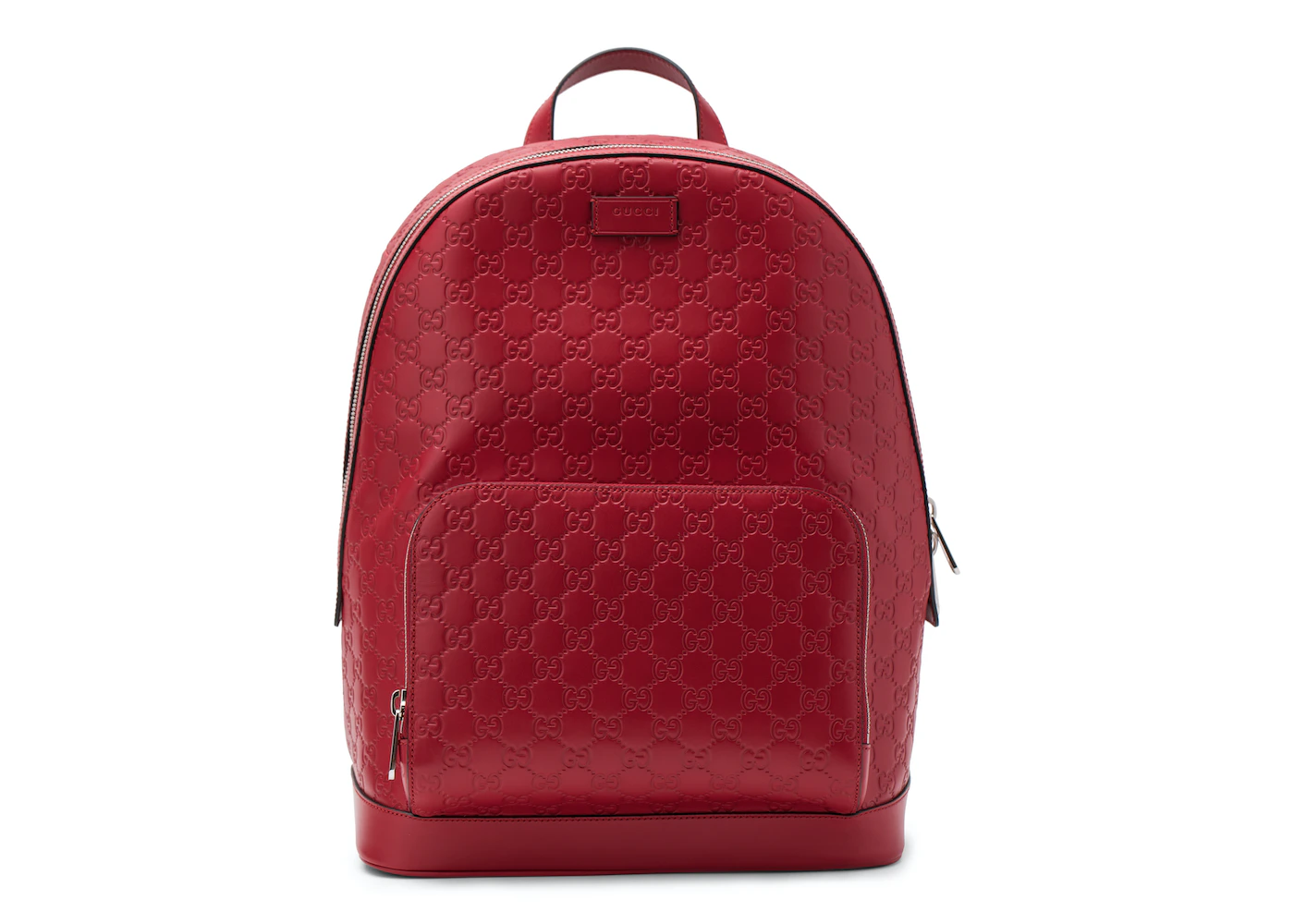 Gucci Signature Backpack Monogram GG Front Zipper Pocket/Embossed ...