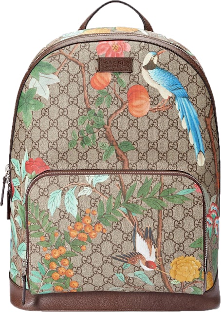 Gucci Beige GG Supreme Canvas Web Backpack Gucci