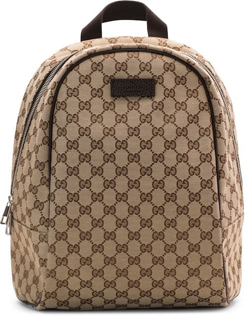 Gucci GG Backpack Beige/Brown Canvas/Leather
