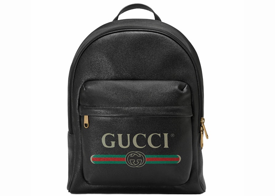 Gucci Backpack Vintage Logo Black for Men