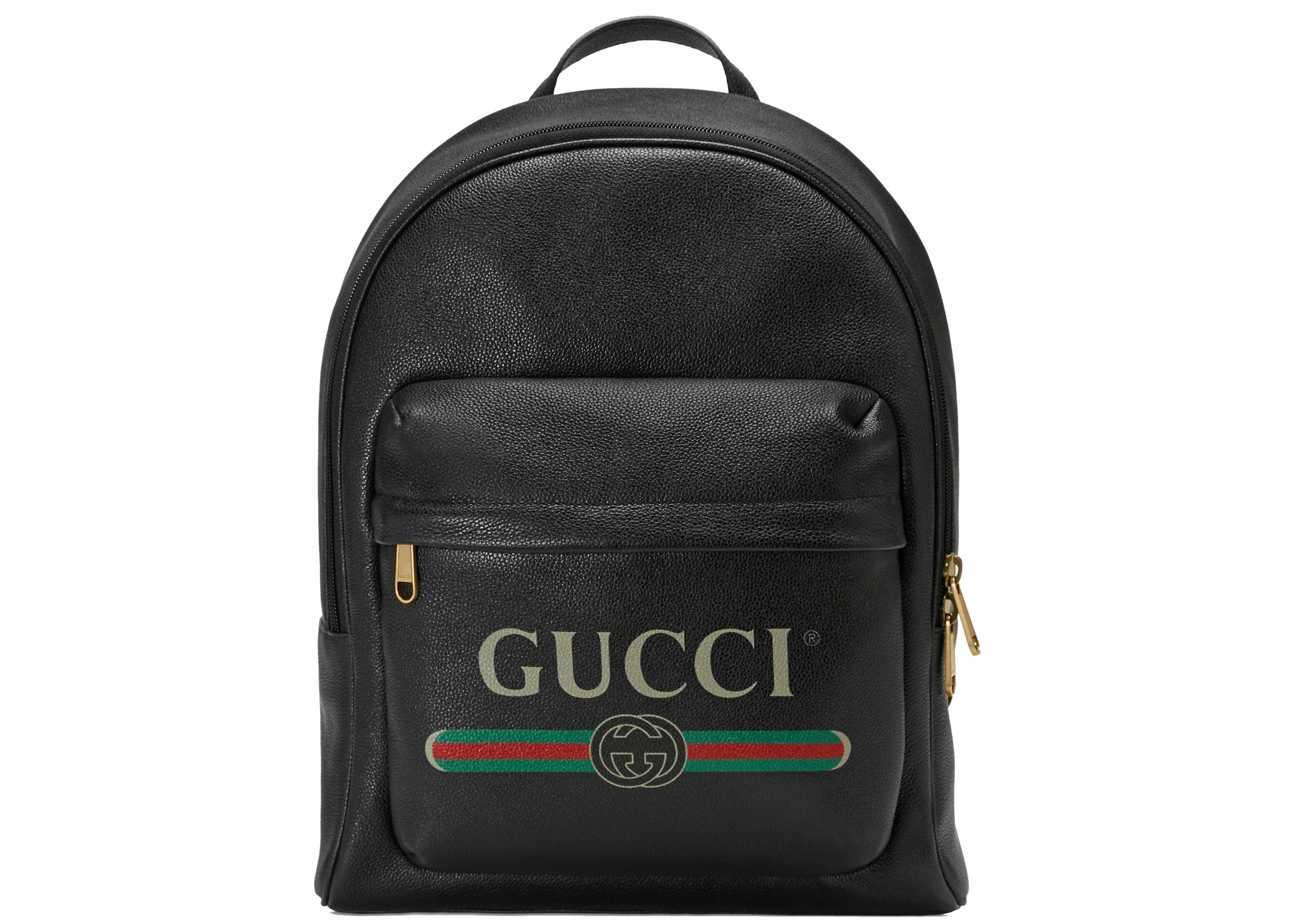 Gucci black nylon GG printed backpack