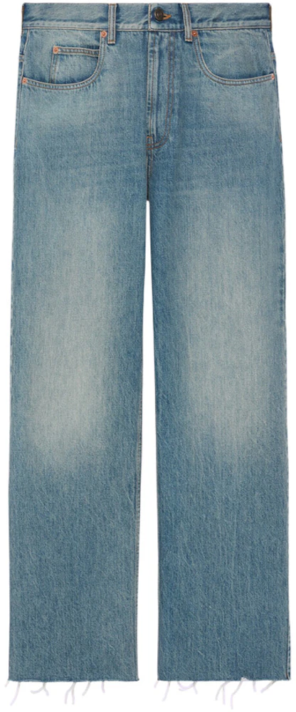 Shop GUCCI 2023 SS Denim Street Style Logo Jeans by