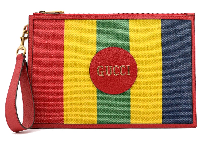 Gucci blue and hot sale red striped bag