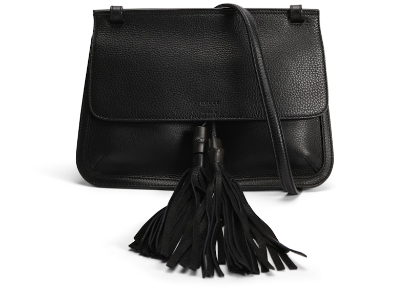 Bamboo handle flap bag／ブラックデニム Bamboo handle flap bag／ブラックデニム Bamboo handle flap