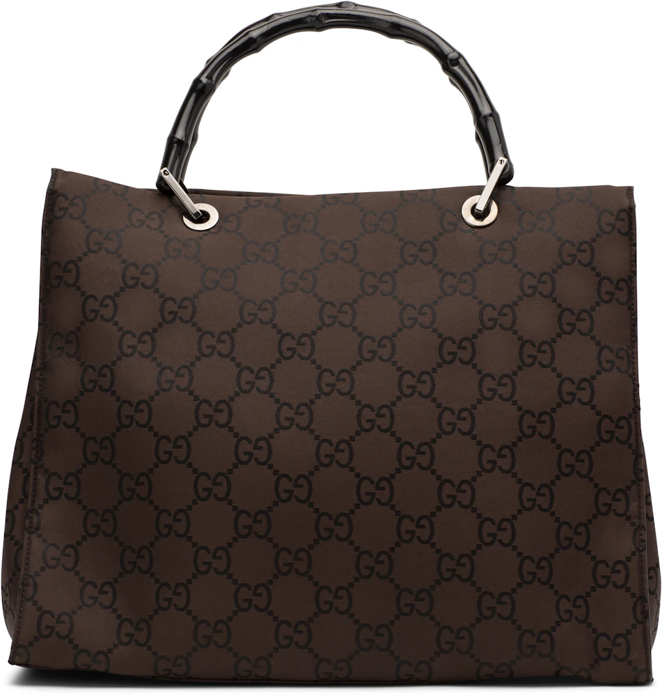 Gucci Bamboo Handle Nylon Bag