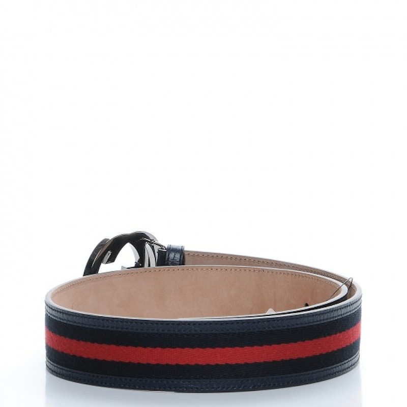 Navy and red sale gucci belt