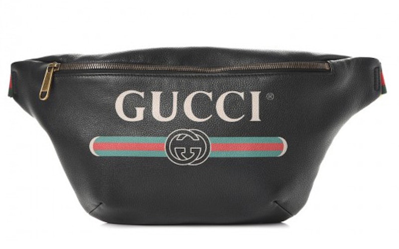 Gucci Print Belt Bag Vintage Logo Medium (20 IN Strap Drop) Black