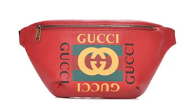 Gucci Logo Belt Bag Hibiscus Red