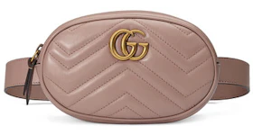 Gucci GG Marmont Belt Bag Matelasse Dusty Pink