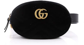 Gucci Marmont Belt Bag Matelasse Velvet Black