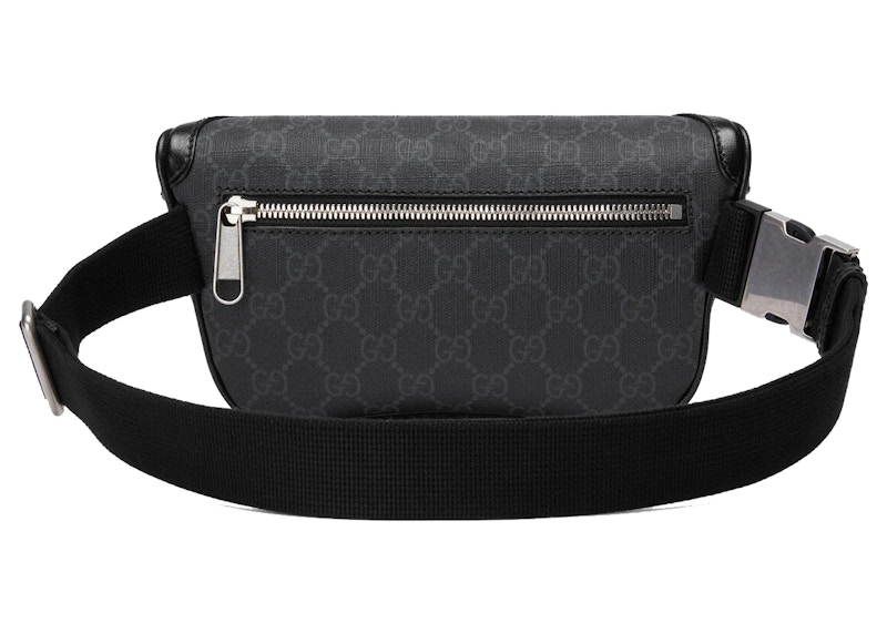 Gucci Belt Bag with Interlocking G Black in Canvas with Silvertone US
