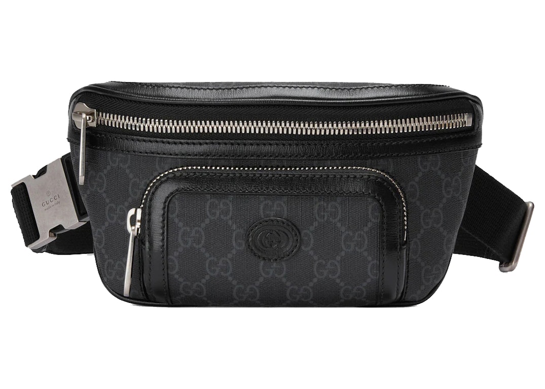 Pre-owned Gucci Belt Bag With Interlocking G Black