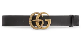 Gucci Belt Double G Buckle with Snake Black