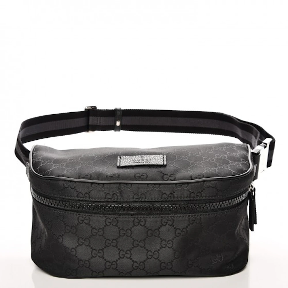 Gucci Fanny Pack Belt Bag Monogram GG Black - GB