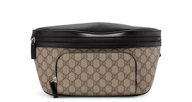 Gucci Front Pocket Belt Bag GG Supreme Black/Beige