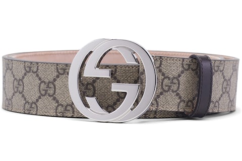 Gucci Gg Supreme Belt Gg Silver Belt Gucci Belt GG Supreme