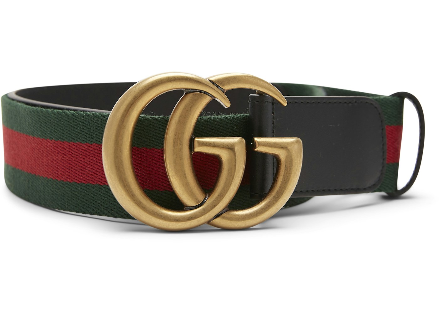 Gucci Belt Green Red Web Double G Brass Buckle 1 5w Black In Canvas Leather With Antique Brass Gucci Belt Green Red Web Double G Brass Buckle 1 5w Black In Canvas Leather With Antique Brass