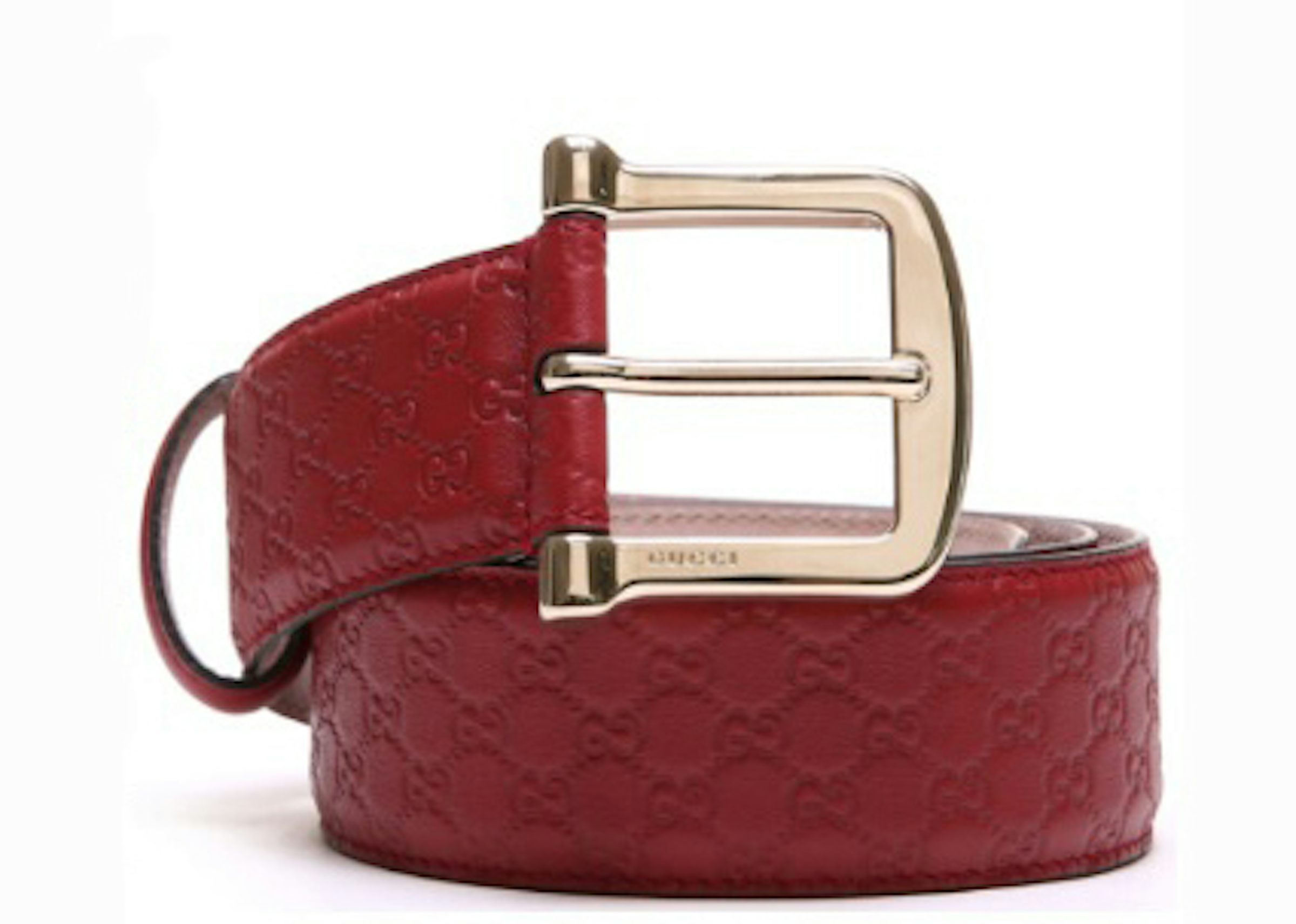 MCM Claus Enamel M Reversible Belt 1.2W Ruby Red/Black in Leather with  Gold-tone - US