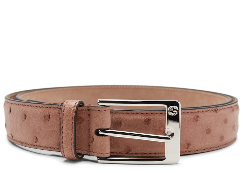 gucci ostrich belt