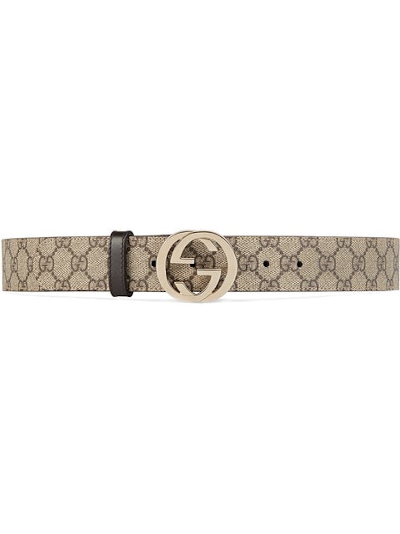 Gucci Belt Supreme G Buckle Brown in 