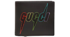 Gucci Bifold Wallet Blade Embroidery Black