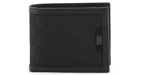 Gucci Bifold Wallet GG Nylon With Coin Pouch Black