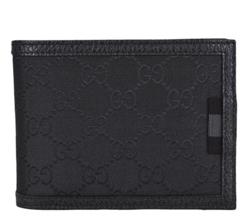 gucci bifold wallet gg nylon black