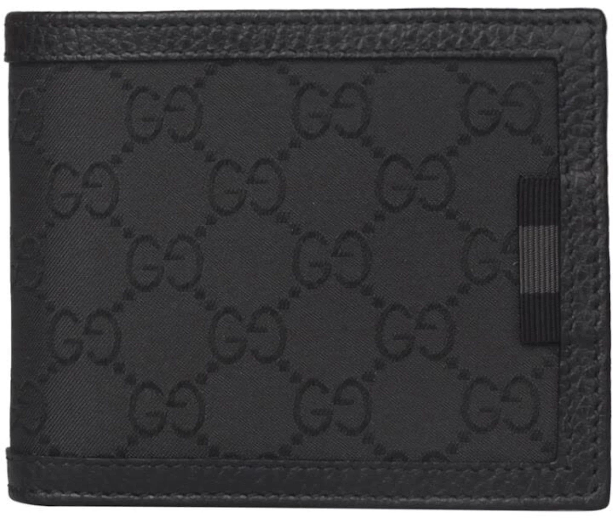 Gucci Bifold Wallet GG Nylon Black in Nylon/Leather - GB