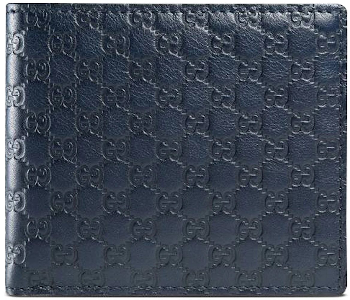 Gucci Bifold Wallet MicroGuccissima Blue in Leather - US