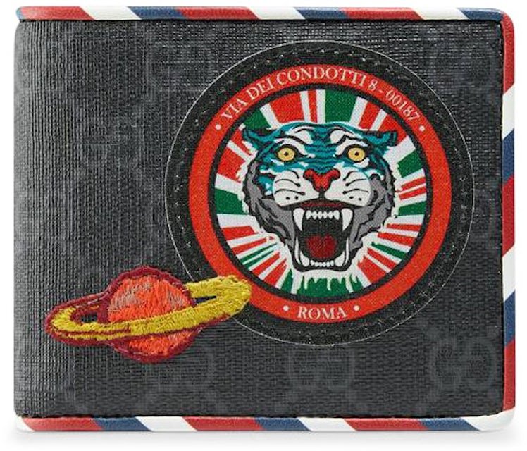 Gucci, Bags, Mens Gucci Leather Wallet With Tiger Emblem