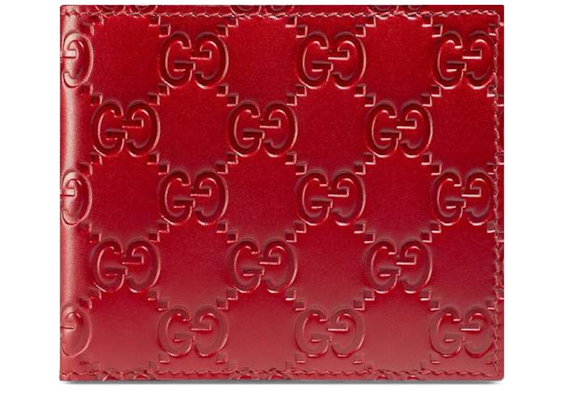 Gucci Bifold Wallet Signature Red in Leather - US