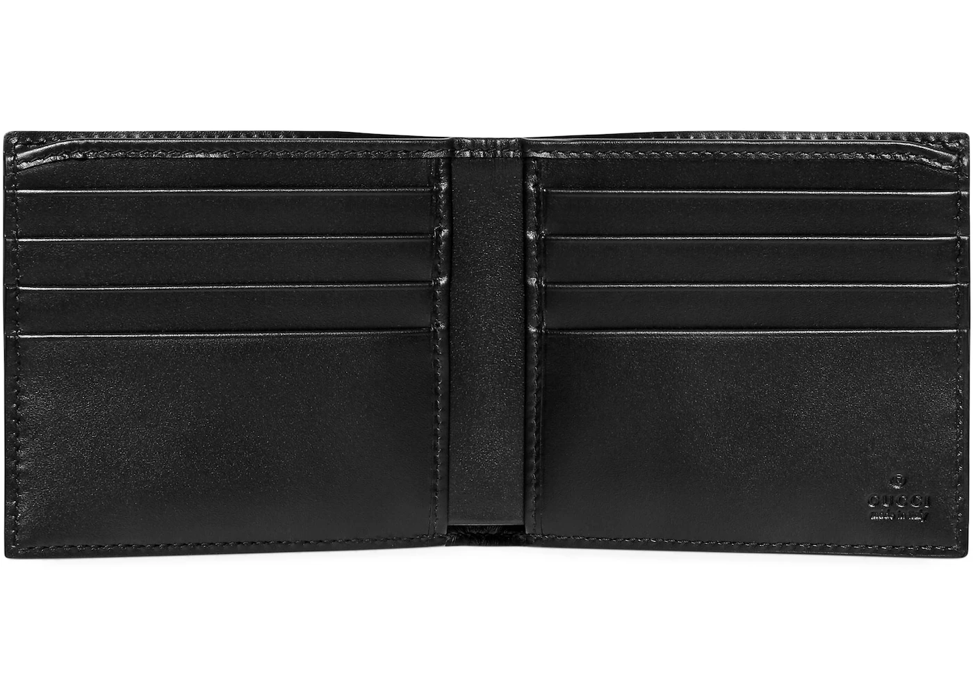 Gucci Bifold Wallet Signature Web (8 Card Slots) Black in Leather - US