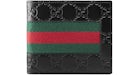 Gucci Bifold Wallet Signature Web (8 Card Slots) Black