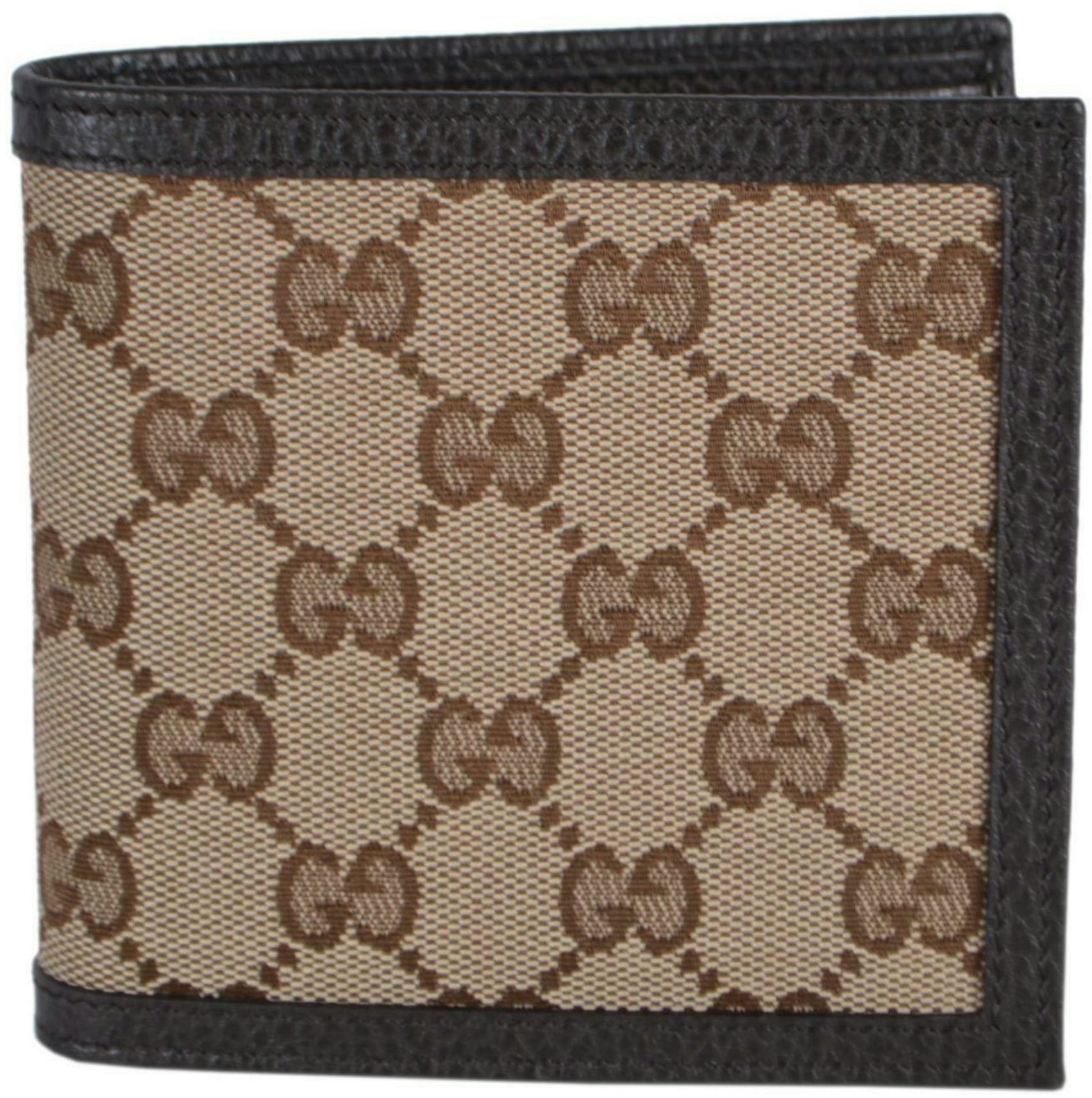 Wallet with cut-out Interlocking G in beige and ebony Supreme