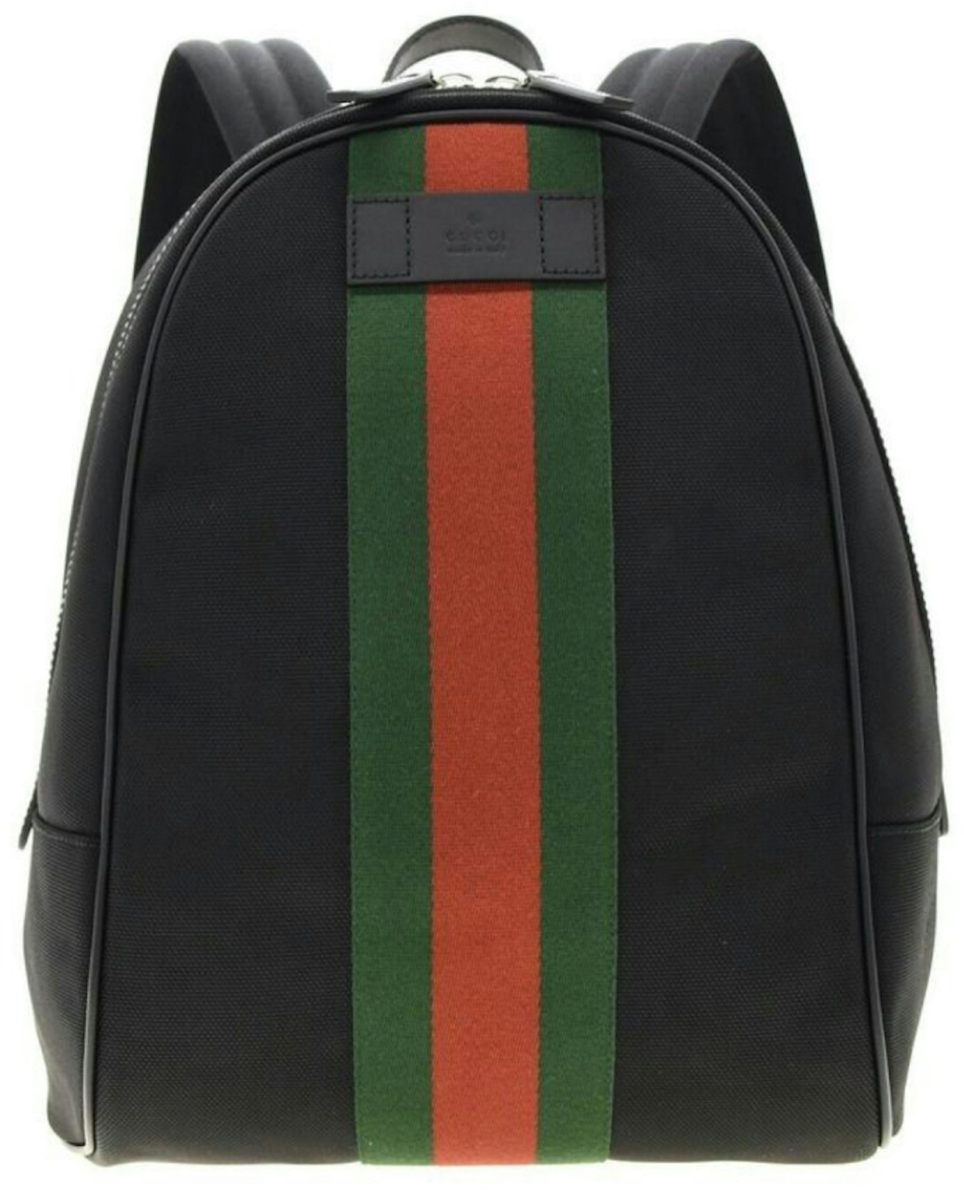 Gucci Red/White/Blue Striped Canvas Drawstring Backpack Bag