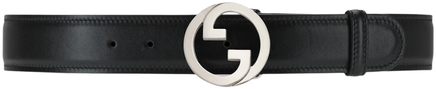 Gucci Blondie Belt Black in Leather with Palladium-tone - US