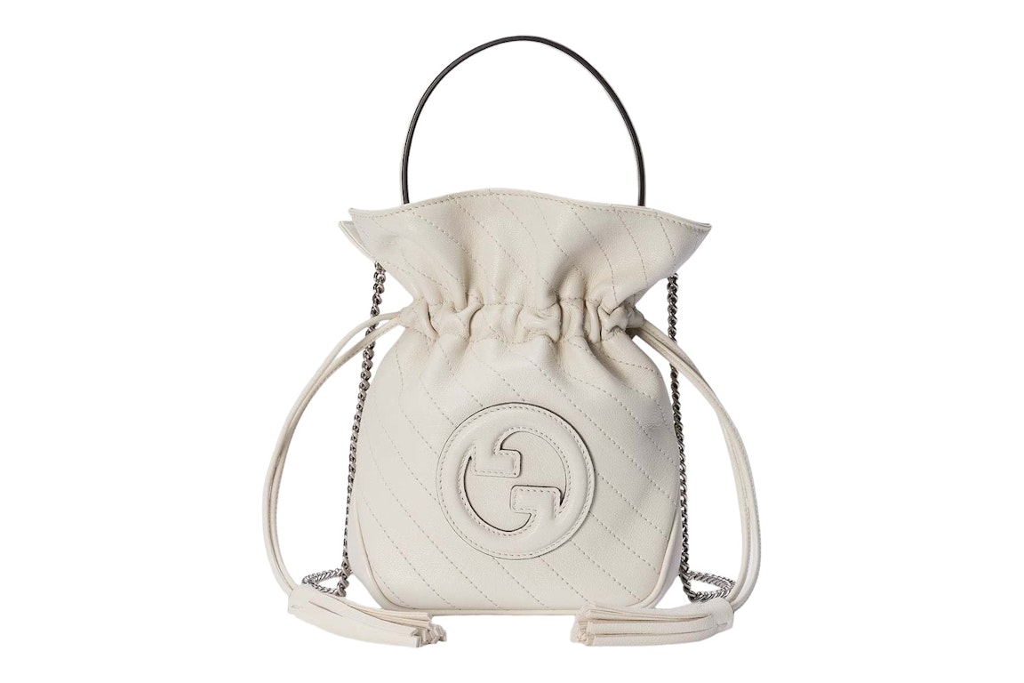 Pre-owned Gucci Blondie Mini Bucket Bag White