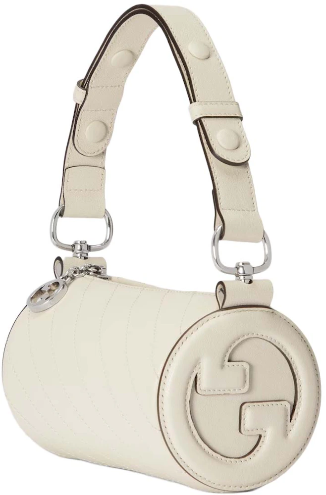 Gucci Blondie Mini Shoulder Bag White in Leather with Silver-tone - US