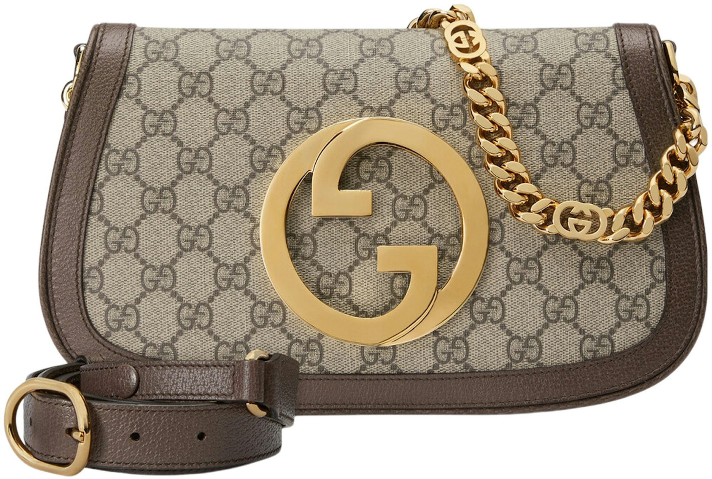 Gucci Attache medium shoulder bag in beige and ebony Supreme