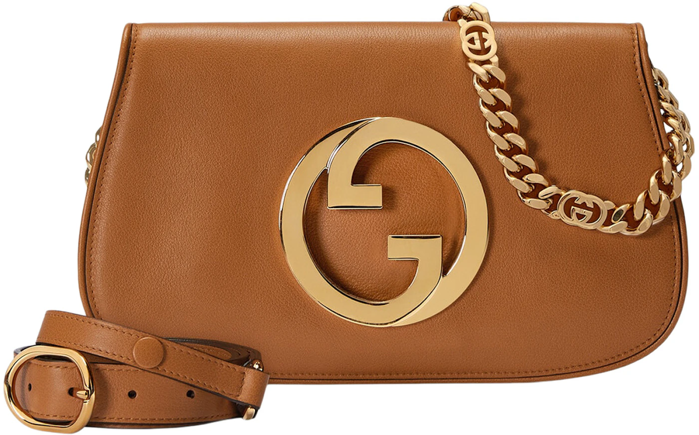 Gucci Blondie small shoulder bag in orange leather