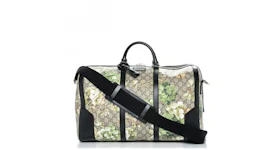 Gucci Duffle Bag Blooms GG Supreme Monogram Floral Print Medium Green/Black