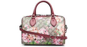 Gucci Boston Bag GG Supreme Blooms Small Brown/Pink