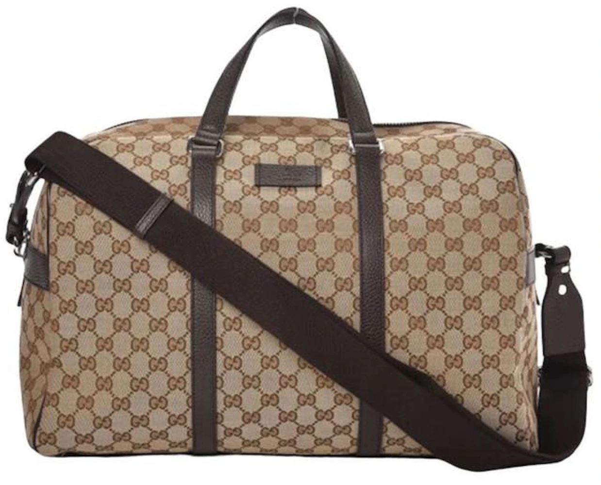 Large Gg Embossed Travel Bag In Brown